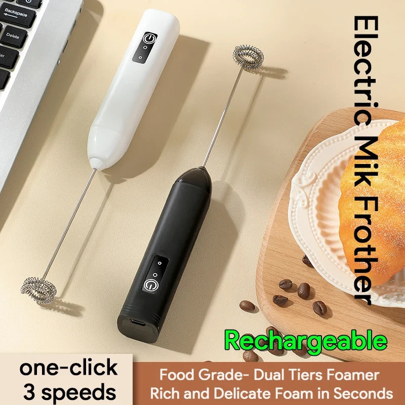 USB Rechargeable Handheld Milk Frother