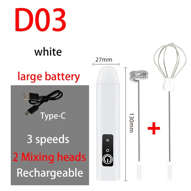 USB Rechargeable Handheld Milk Frother