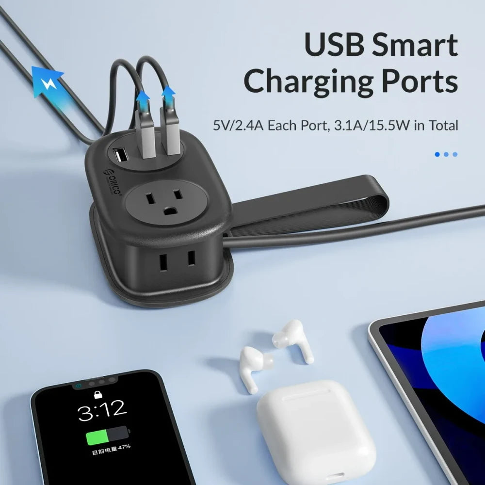 Ultra Portable Travel Power Strip