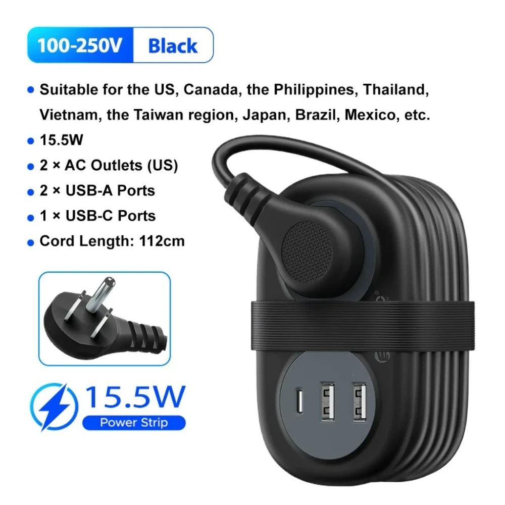Ultra Portable Travel Power Strip