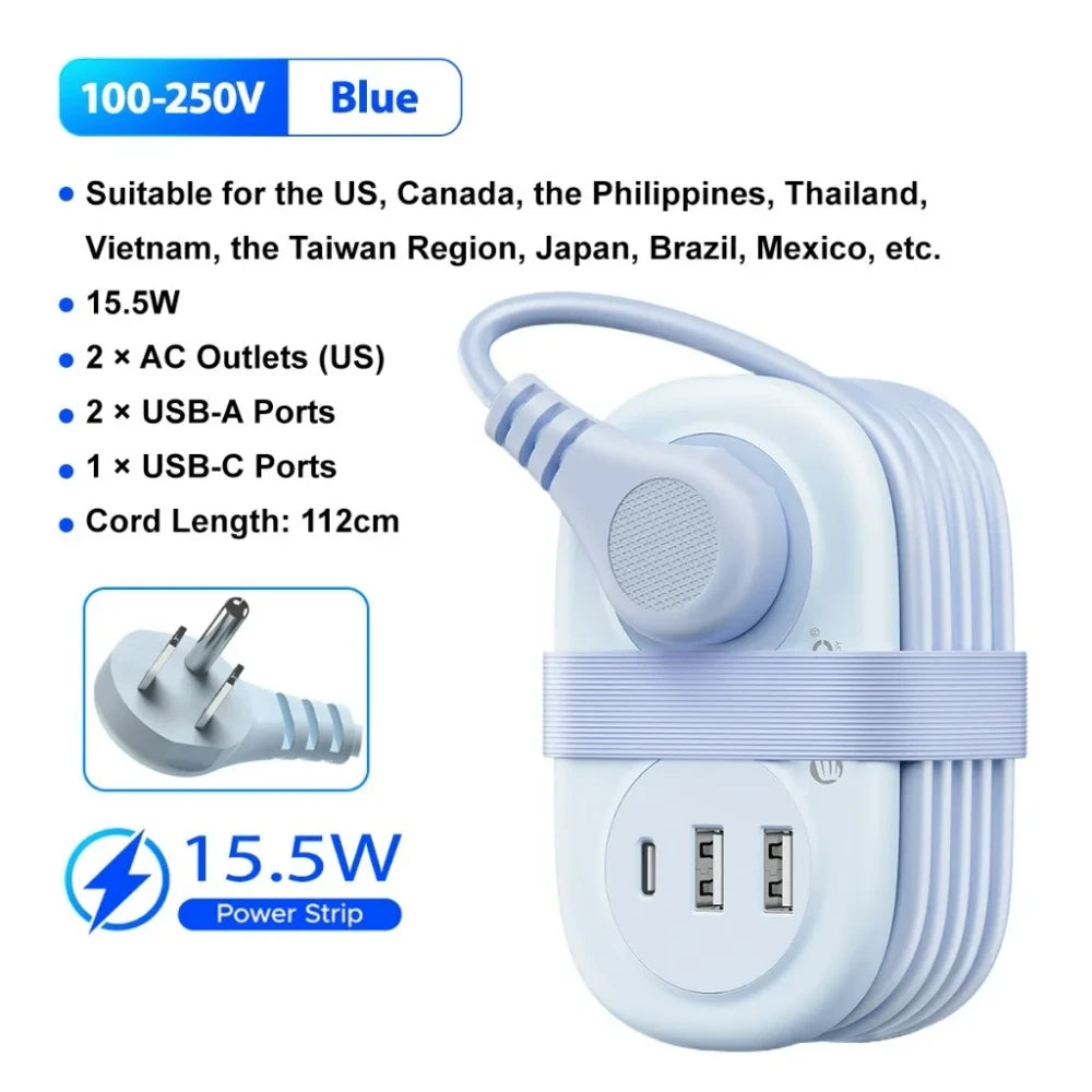 Ultra Portable Travel Power Strip