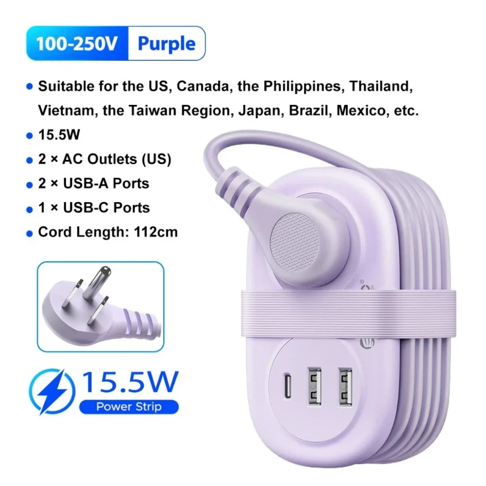 Ultra Portable Travel Power Strip