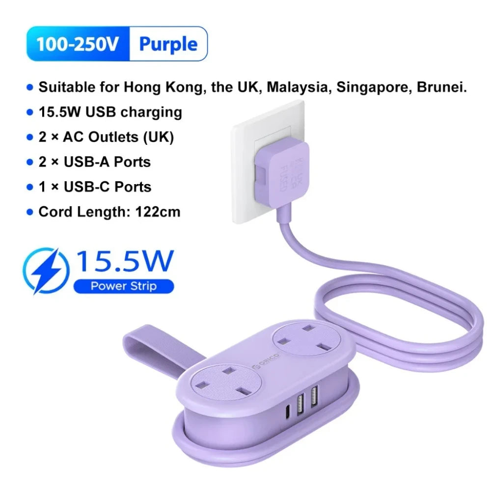 Ultra Portable Travel Power Strip