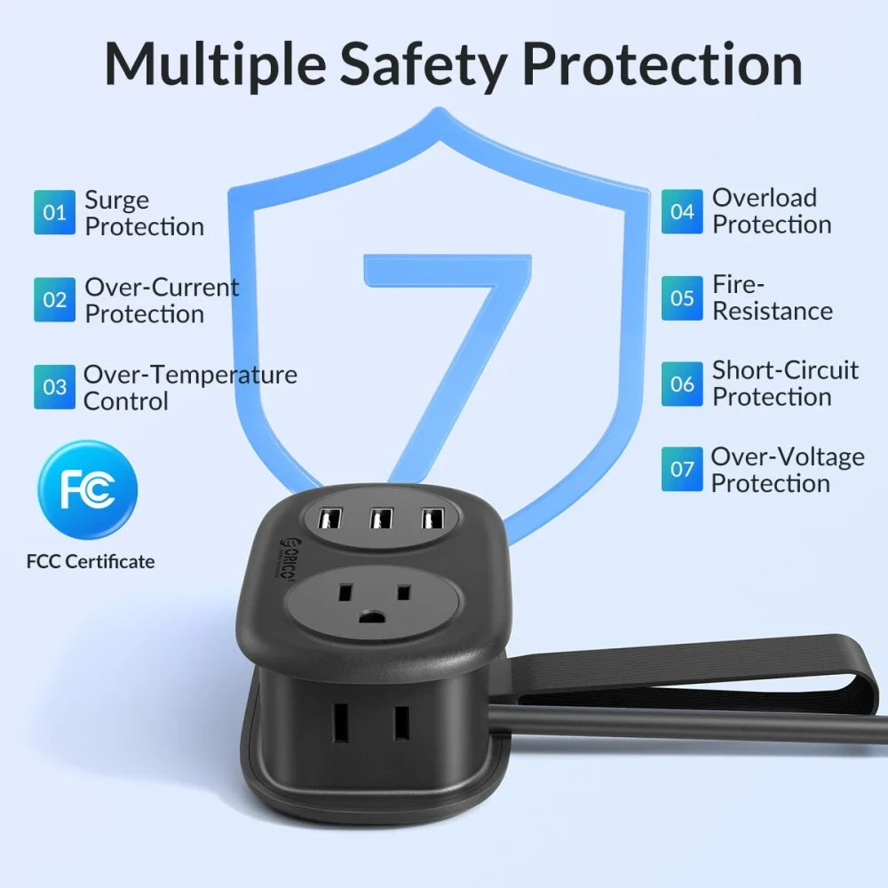 Ultra Portable Travel Power Strip