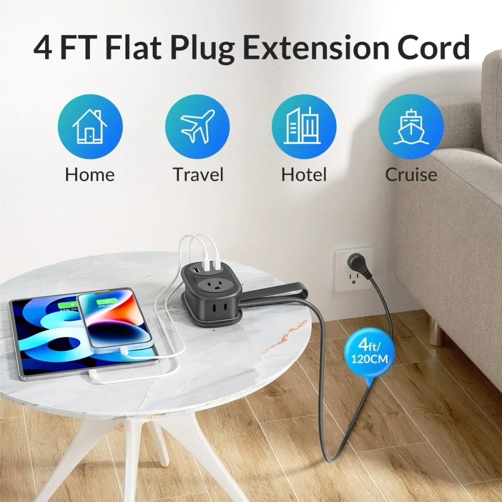 Ultra Portable Travel Power Strip
