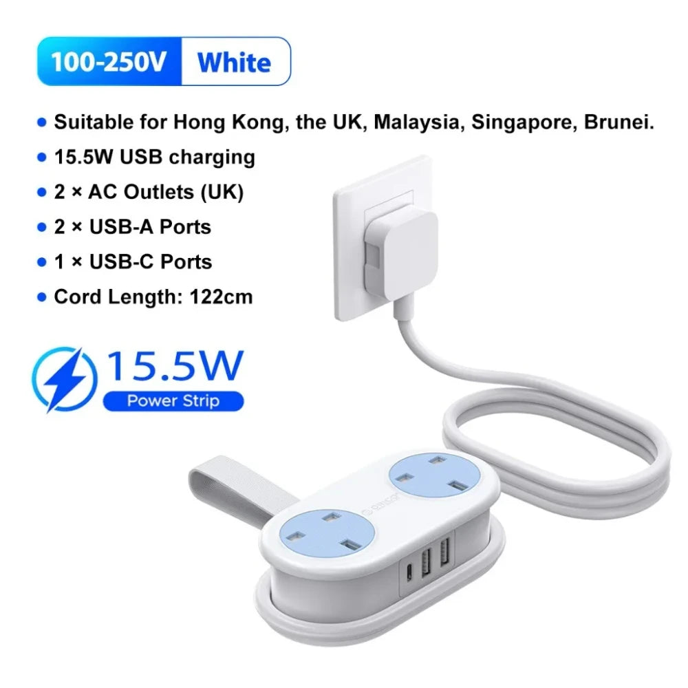 Ultra Portable Travel Power Strip