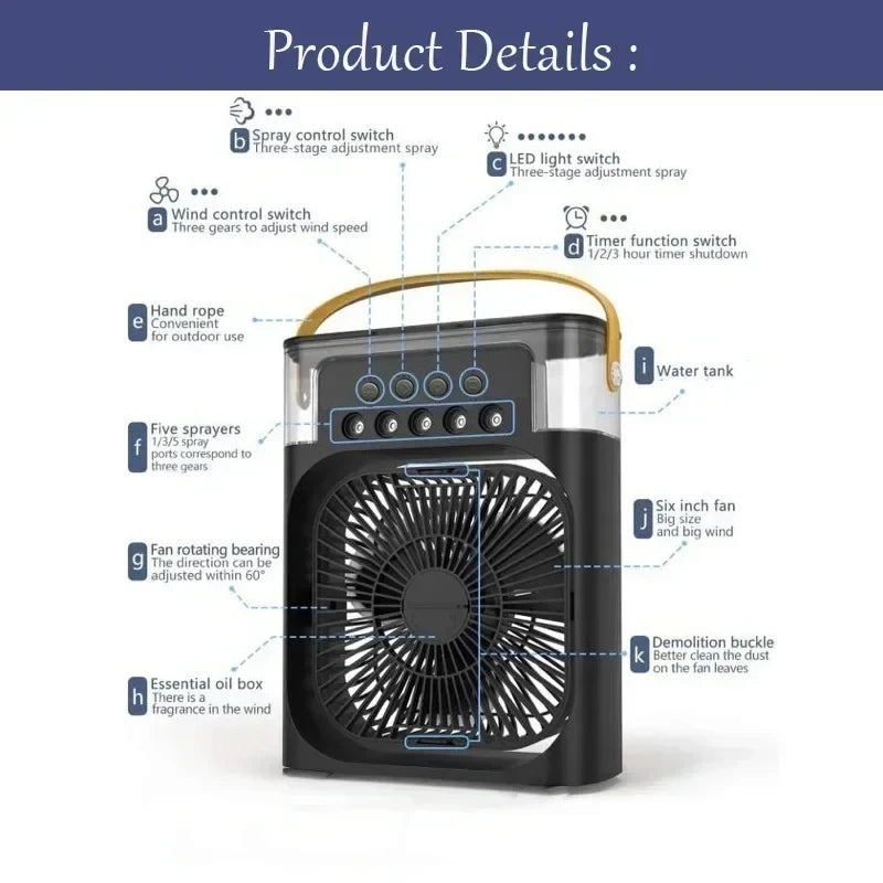 Portable Mini Air Cooler and Humidifier